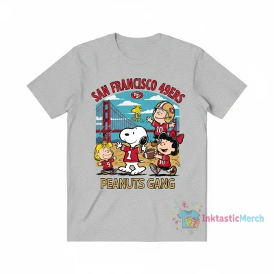 San Francisco 49ers Snoopy Charlie Brown & Friends Tee: A Touchdown of Nostalgia