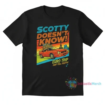 Scotty Doesn't Know Euro Trip Men's Heavyweight T-Shirt - Black, Size S