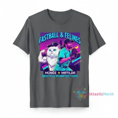 Seattle Mariners Andres Munoz & Matilda Feline Area Rescue T-Shirt