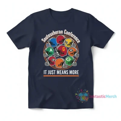 SEC Football Helmet Southeastern Conference "It Just Means More" T-Shirt