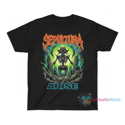 Sepultura Arise Men's Heavyweight T-Shirt - Black, Size S
