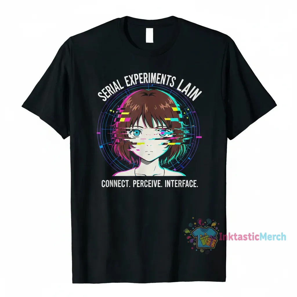Serial Experiments Lain Heavyweight T-Shirt - Men's Small, Black 1 Serial Experiments Lain Heavyweight T-Shirt - Men's Small, Black