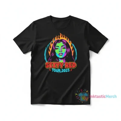 Sexxy Red Tour 2023, Sexyy Red Rapper Graphic T-Shirt Men's Heavyweight T-shirt