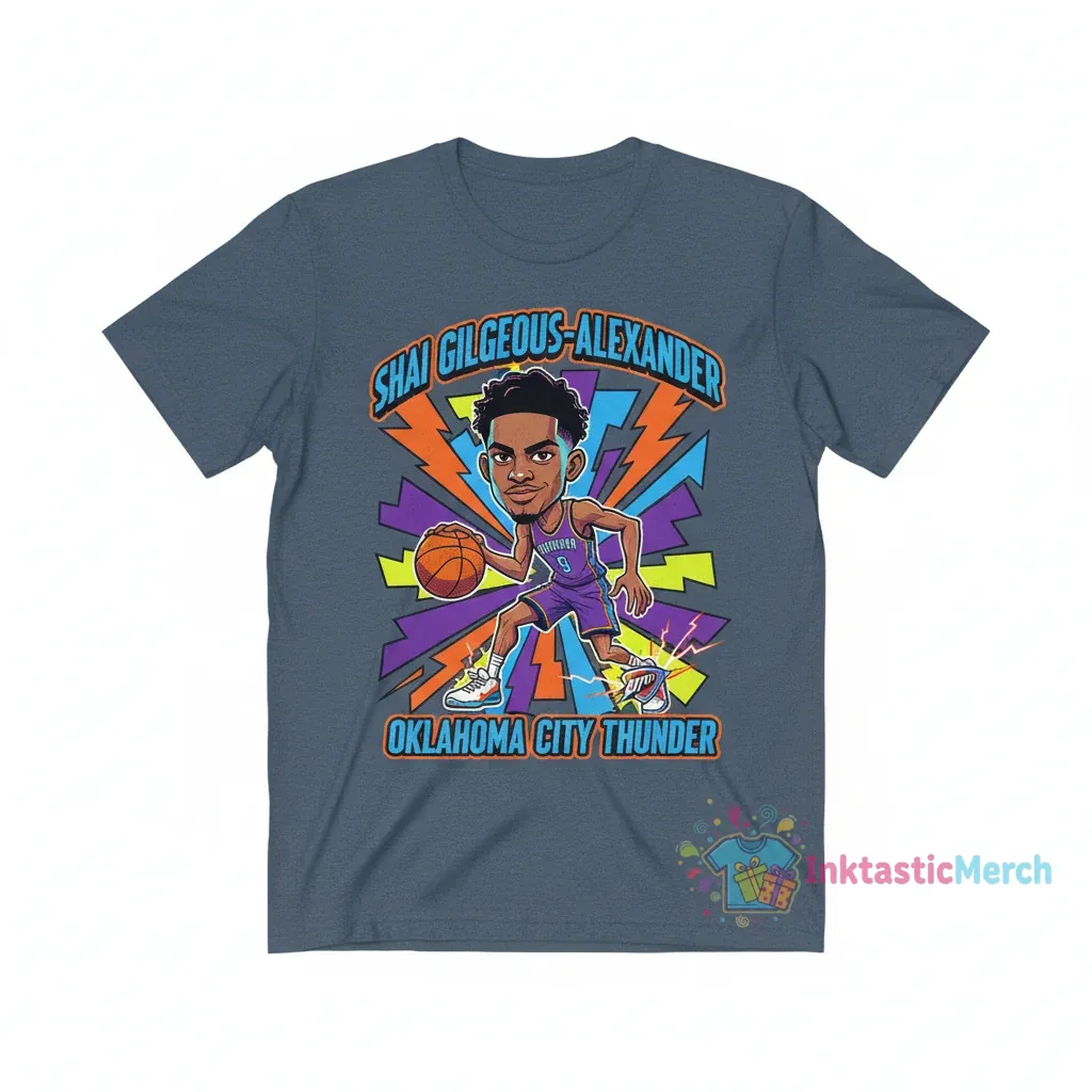 Shai Gilgeous-Alexander Thunder Comic Tee 1 Shai Gilgeous-Alexander Thunder Comic Tee