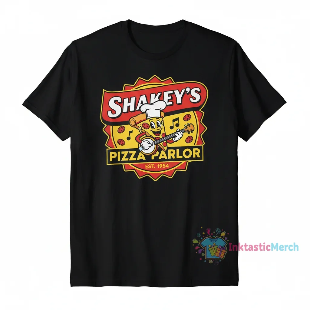 Shakey's Pizza Parlor Classic Black T-Shirt for Men - Size S 1 Shakey's Pizza Parlor Classic Black T-Shirt for Men - Size S