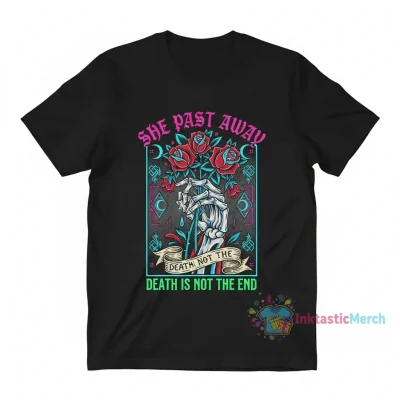 She Past Away Band T-Shirt - Premium Heavyweight Cotton, Black, Size S
