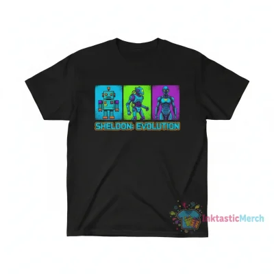 Sheldon Robot Evolution Tee - Black