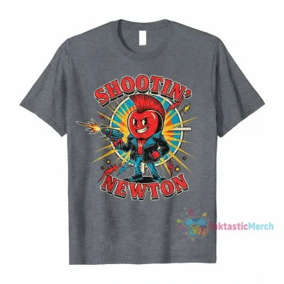 Men's Heavyweight 'Shootin' Newton Mohawk Alternate' T-Shirt - Sport Grey