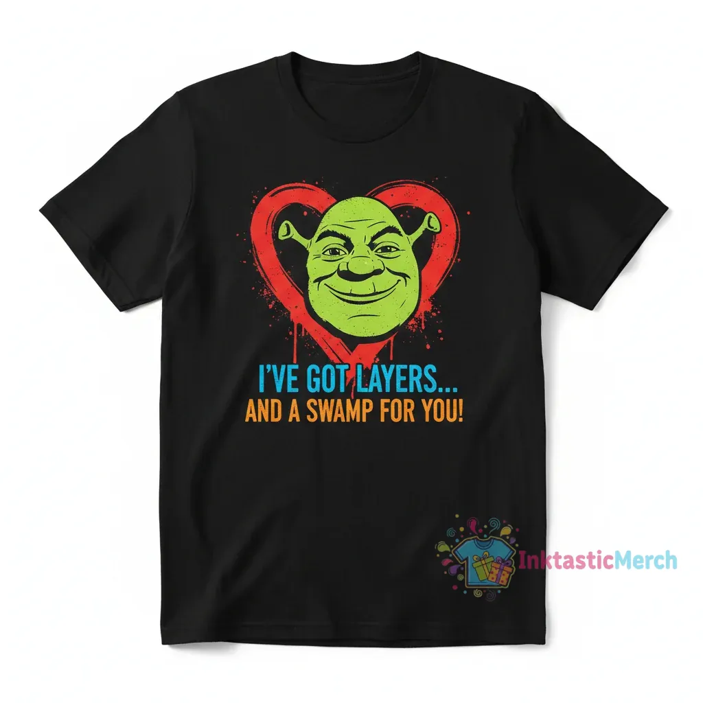 Shrek Inspired Funny Love Shirt Men's Heavyweight T-Shirt - Black, Size S 1 Shrek Inspired Funny Love Shirt Men's Heavyweight T-Shirt - Black, Size S
