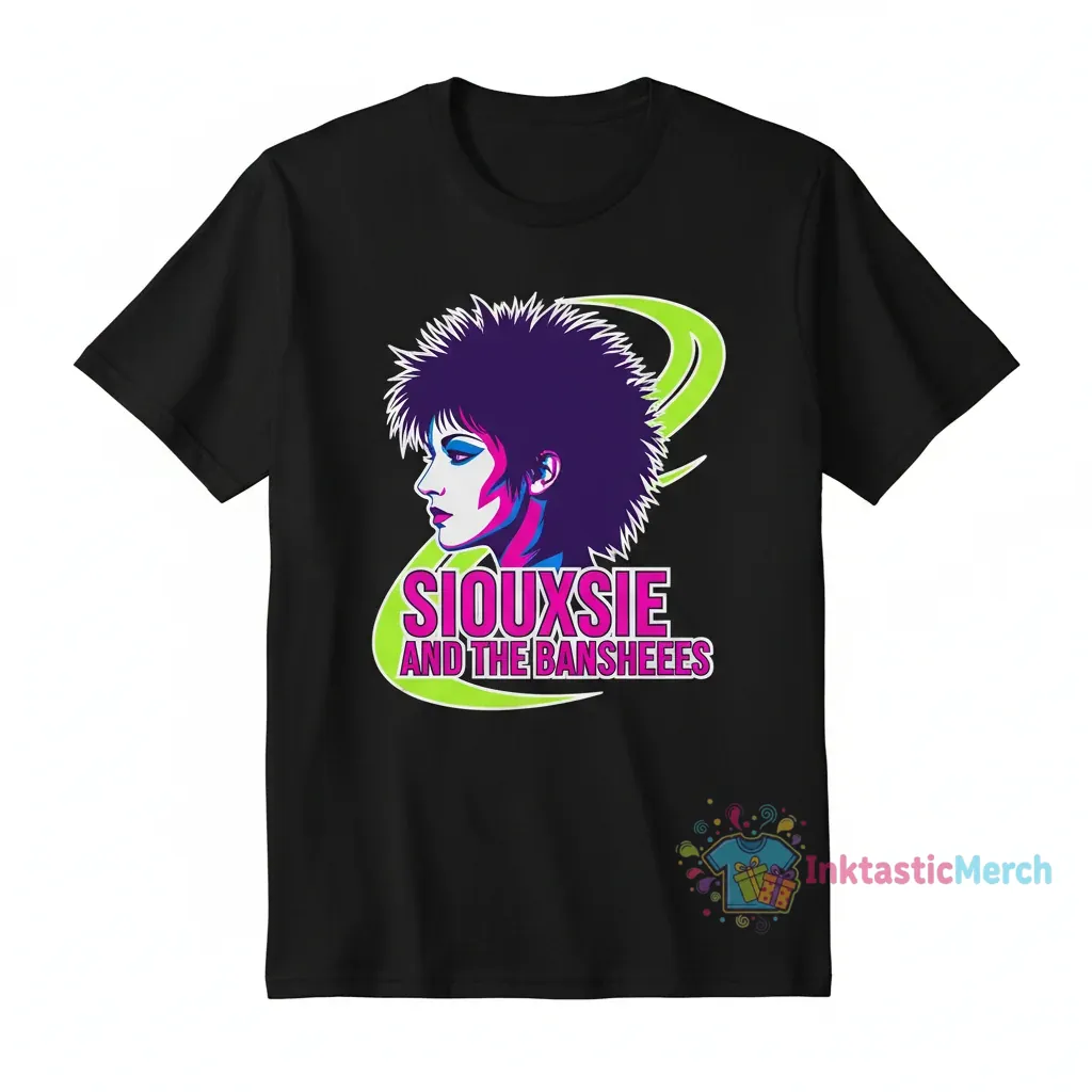 Siouxsie and The Banshees Heavyweight Black T-Shirt - Men's Size S 1 Siouxsie and The Banshees Heavyweight Black T-Shirt - Men's Size S