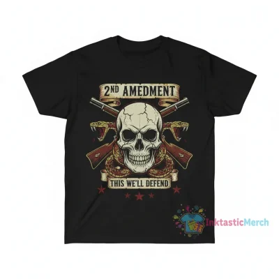 Skull 2nd Amendment Tattoo "This We'll Defend" T-Shirt