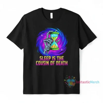 Nas 'Sleep is the Cousin of Death' Lyric Rap Classic Men's Heavyweight T-Shirt, Size S, Black