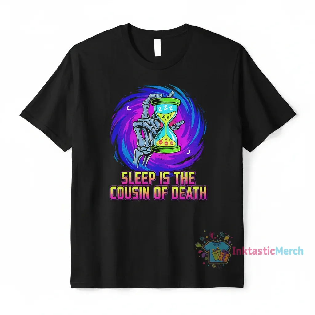 Nas 'Sleep is the Cousin of Death' Lyric Rap Classic Men's Heavyweight T-Shirt, Size S, Black 1 Nas 'Sleep is the Cousin of Death' Lyric Rap Classic Men's Heavyweight T-Shirt, Size S, Black