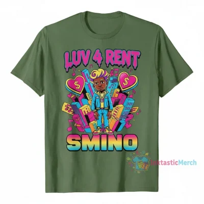 Smino shirt, smino album cover shirt, smino luv 4 rent album cover shirt, smino Men's Classic T-shirt 4XL Eucalyptus