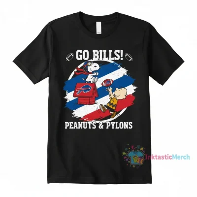 Snoopy Charlie Brown Buffalo Bills NFL Football Fan T-Shirt