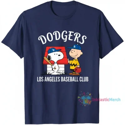 Snoopy & Charlie Brown Los Angeles Dodgers Fan T-Shirt - Durable & Comfortable