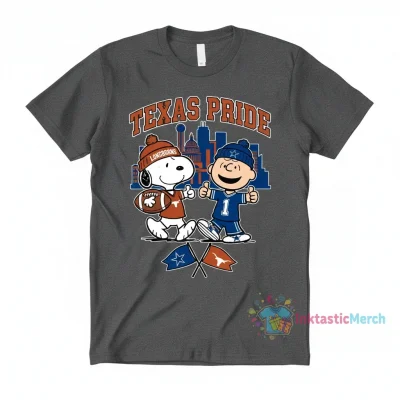 Snoopy & Charlie Brown x Texas Sports: Cowboys & Longhorns Shirt