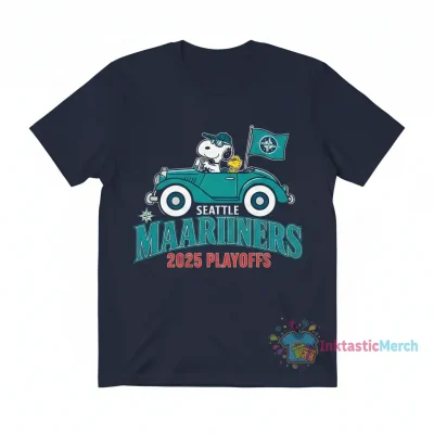 Snoopy & Woodstock Drive Towards Seattle Mariners 2025 MLB Playoff Dreams!