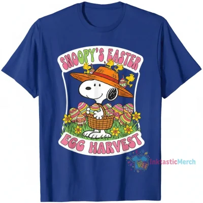 Snoopy Easter Egg Harvest T-Shirt - Premium Cotton Graphic Tee