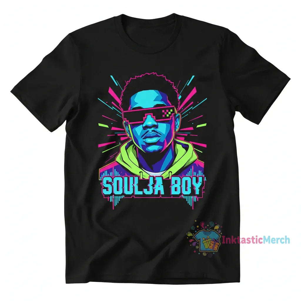 Soulja Boy Photograph Classic T-Shirt Men's Heavyweight T-shirt 1 Soulja Boy Photograph Classic T-Shirt Men's Heavyweight T-shirt