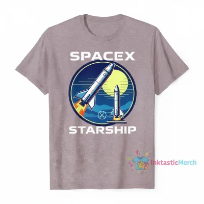SpaceX Starship Tee | Men's XL Heather Mauve