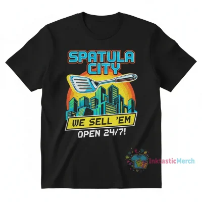 Spatula City UHF Men's Heavyweight T-Shirt - Black, Size S