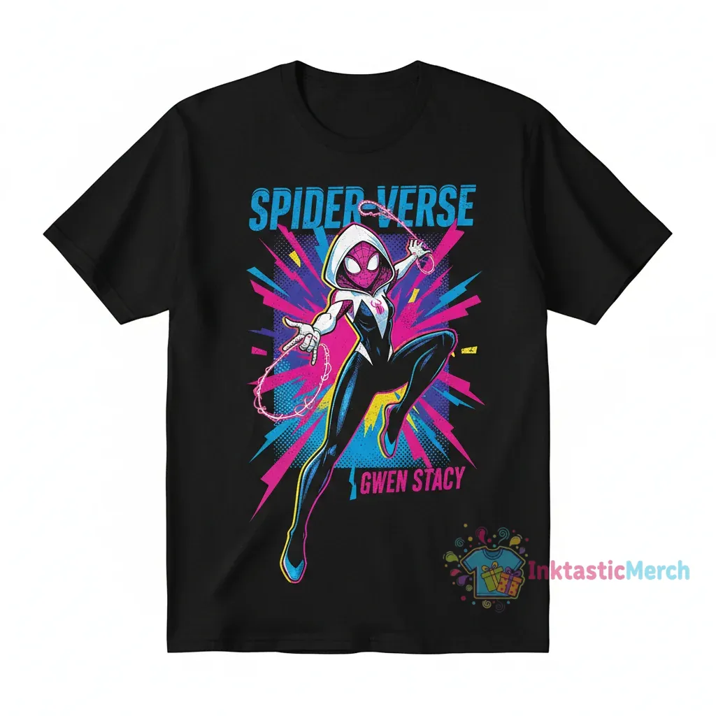 SPIDER-WOMAN Gwen Stacy Heavyweight Men's T-Shirt - Black, Size S 1 SPIDER-WOMAN Gwen Stacy Heavyweight Men's T-Shirt - Black, Size S