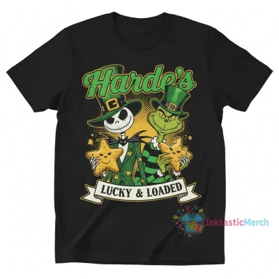 St. Patrick's Day Jack Skellington & Grinch Hardee's Shirt
