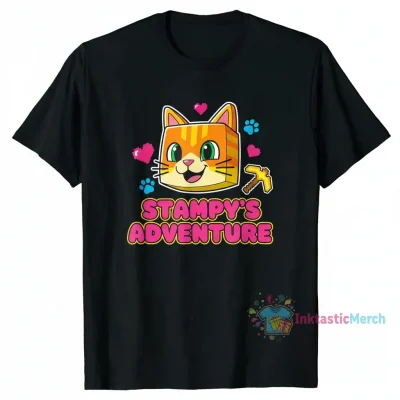 Stampy Cat T-Shirt Men's Classic Fit - Black, Size S