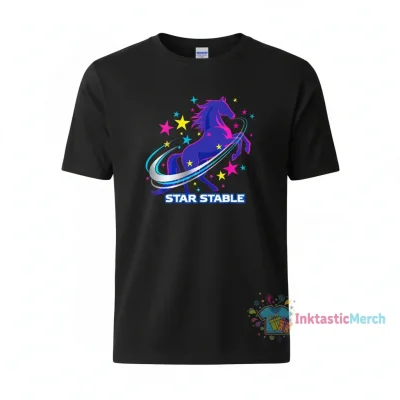 Star Stable Men's Heavyweight T-Shirt - Black, Size S