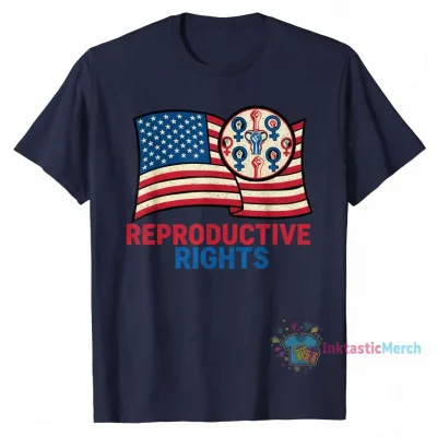 Stars Stripes Reproductive Rights America Flag T-Shirt