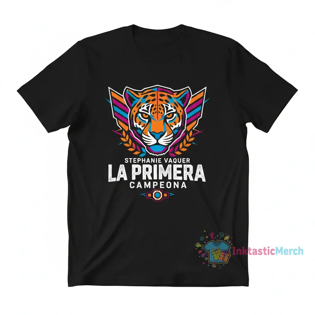 Stephanie Vaquer WWE La Primera Champion T-Shirt 1 Stephanie Vaquer WWE La Primera Champion T-Shirt