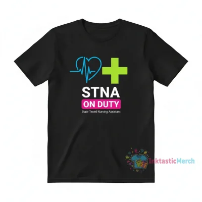 STNA On Duty State Tested Nursing Assistant Youth T-Shirt - Black, XL