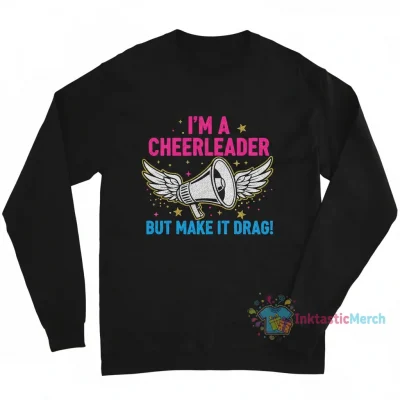 Straight Is Great But Im A Cheerleader Shirt Rupaul Drag Race True Dir Long Sleeve T-Shirts Youth's Classic Long Sleeves XL Black