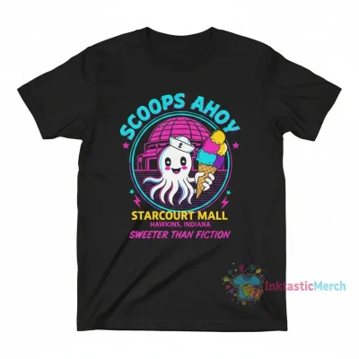 Scoops Ahoy Stranger Things Ice Cream Parlor T-Shirt