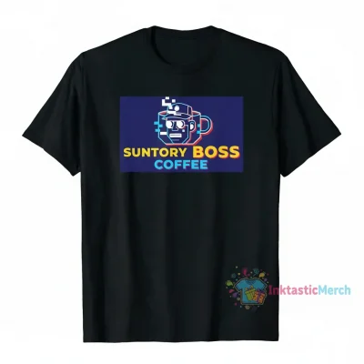 Suntory Boss Coffee Horizontal T-Shirt - Classic Black
