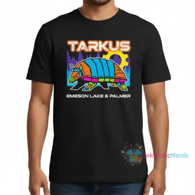 TARKUS Men's Heavyweight T-Shirt - Durable Black, Size S