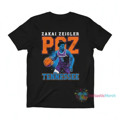 Tennessee Basketball Zakai Zeigler PGZ T-Shirt | Fan Gear Apparel