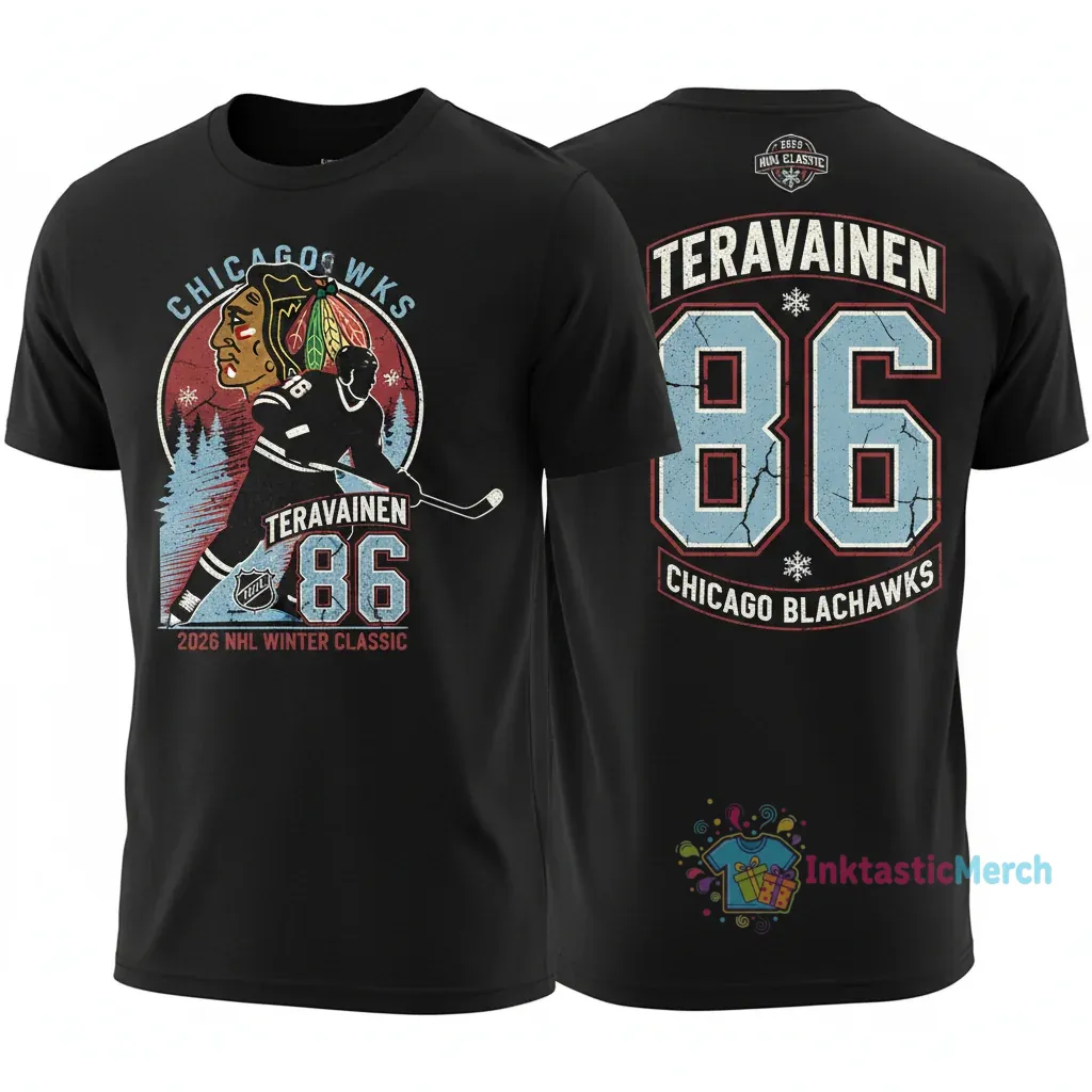 Teuvo Teravainen #86 Chicago Blackhawks 2026 Winter Classic Double-Sided Fan Shirt 1 Teuvo Teravainen #86 Chicago Blackhawks 2026 Winter Classic Double-Sided Fan Shirt
