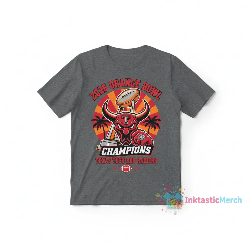 Texas Tech Red Raiders 2026 Orange Bowl Champions Classic T-Shirt 1 Texas Tech Red Raiders 2026 Orange Bowl Champions Classic T-Shirt