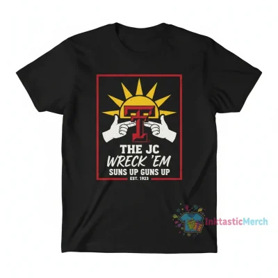 Texas Tech Red Raiders The JC 'Wreck 'Em' Suns Up Guns Up 1923 Football T-Shirt