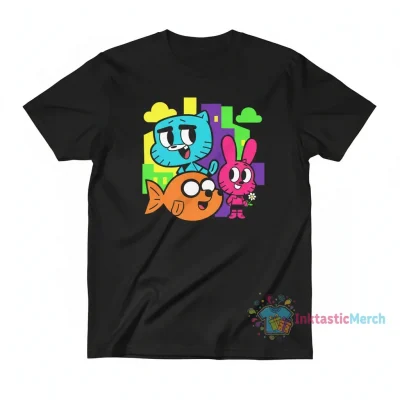 The Amazing World of Gumball Men's Heavyweight T-Shirt - Black, Size S