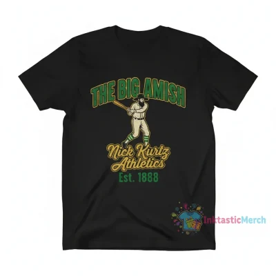 Nick Kurtz Athletics Baseball Swing T-Shirt by The Big Amish