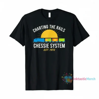 Chessie System Railroad Tee | Men's Heavyweight S Black