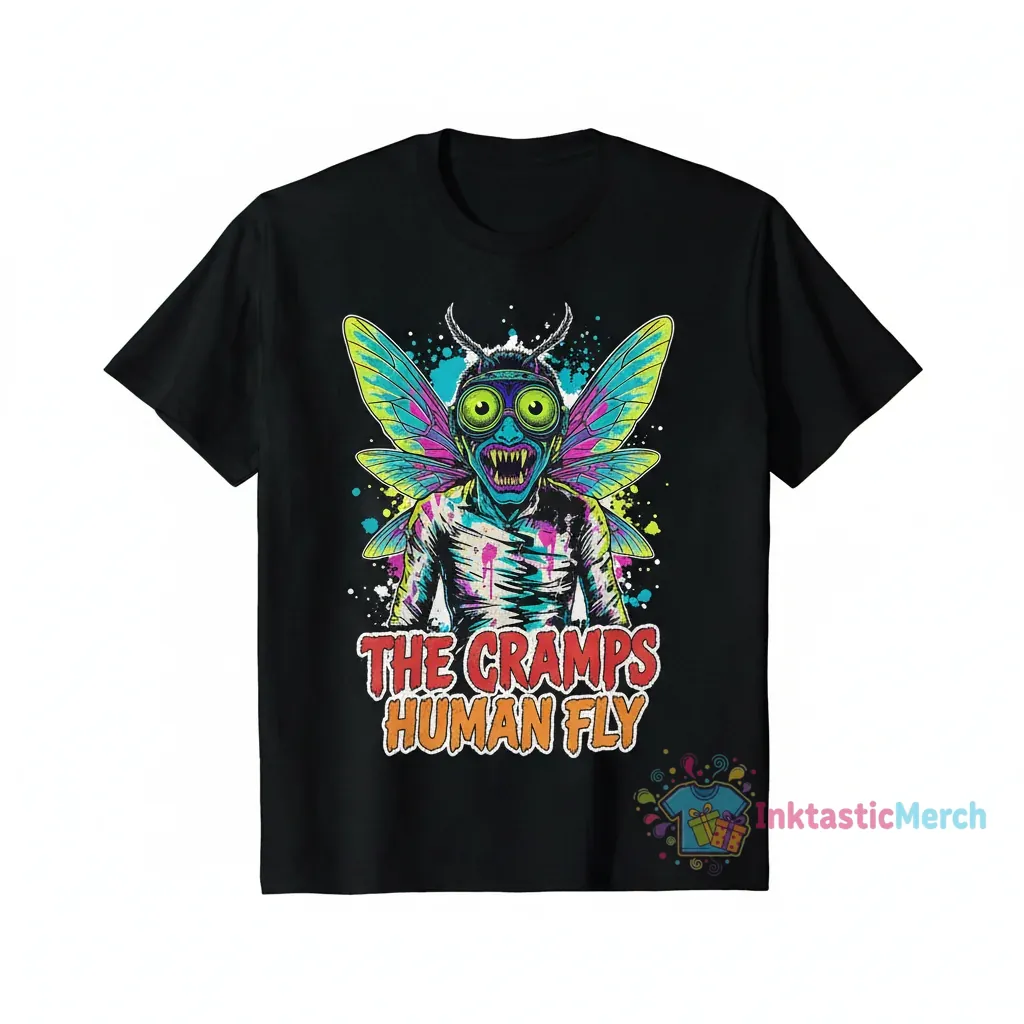 The Cramps Human Fly T-Shirt - Vintage Band Tee 1 The Cramps Human Fly T-Shirt - Vintage Band Tee