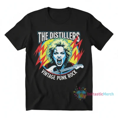 The Distillers Vintage Punk Rock Band Tee - Black