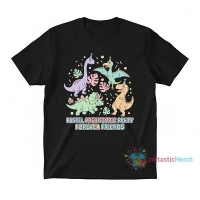 The Land Before Time Pastel Dinosaur Friends Party Shirt - Durable & Vibrant