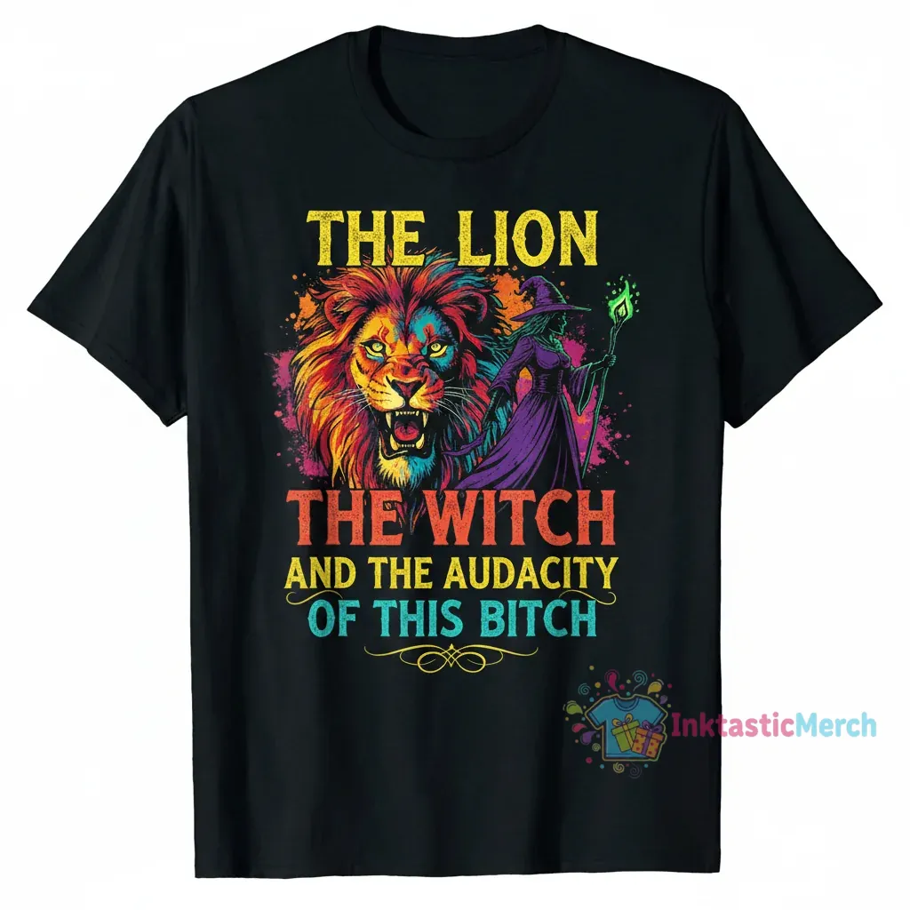 The Lion, The Witch, and The Audacity of This Bitch T-Shirt 1 The Lion, The Witch, and The Audacity of This Bitch T-Shirt