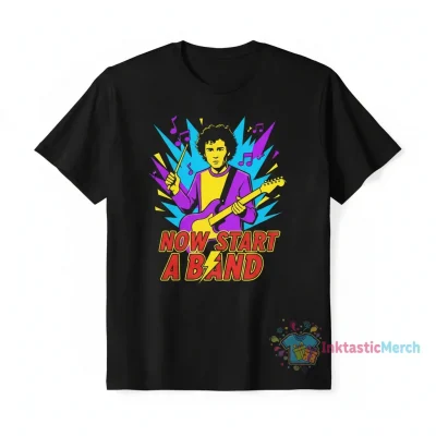 The OC Inspired Seth Cohen 'Now Start a Band' Classic Heavyweight T-Shirt, Men's, Black, Size S