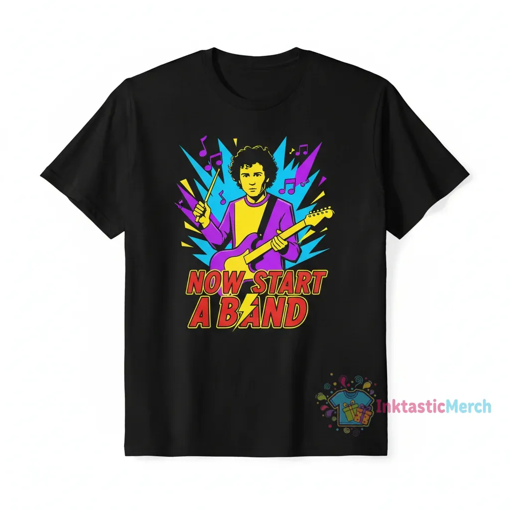 The OC Inspired Seth Cohen 'Now Start a Band' Classic Heavyweight T-Shirt, Men's, Black, Size S 1 The OC Inspired Seth Cohen 'Now Start a Band' Classic Heavyweight T-Shirt, Men's, Black, Size S